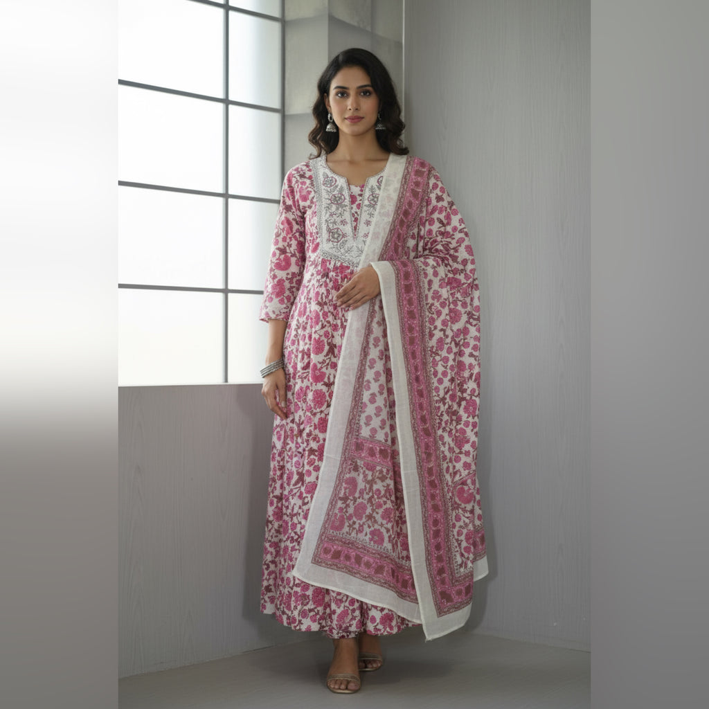 VPPA Women kurta with pant & dhupatta, 3 piece set kurta