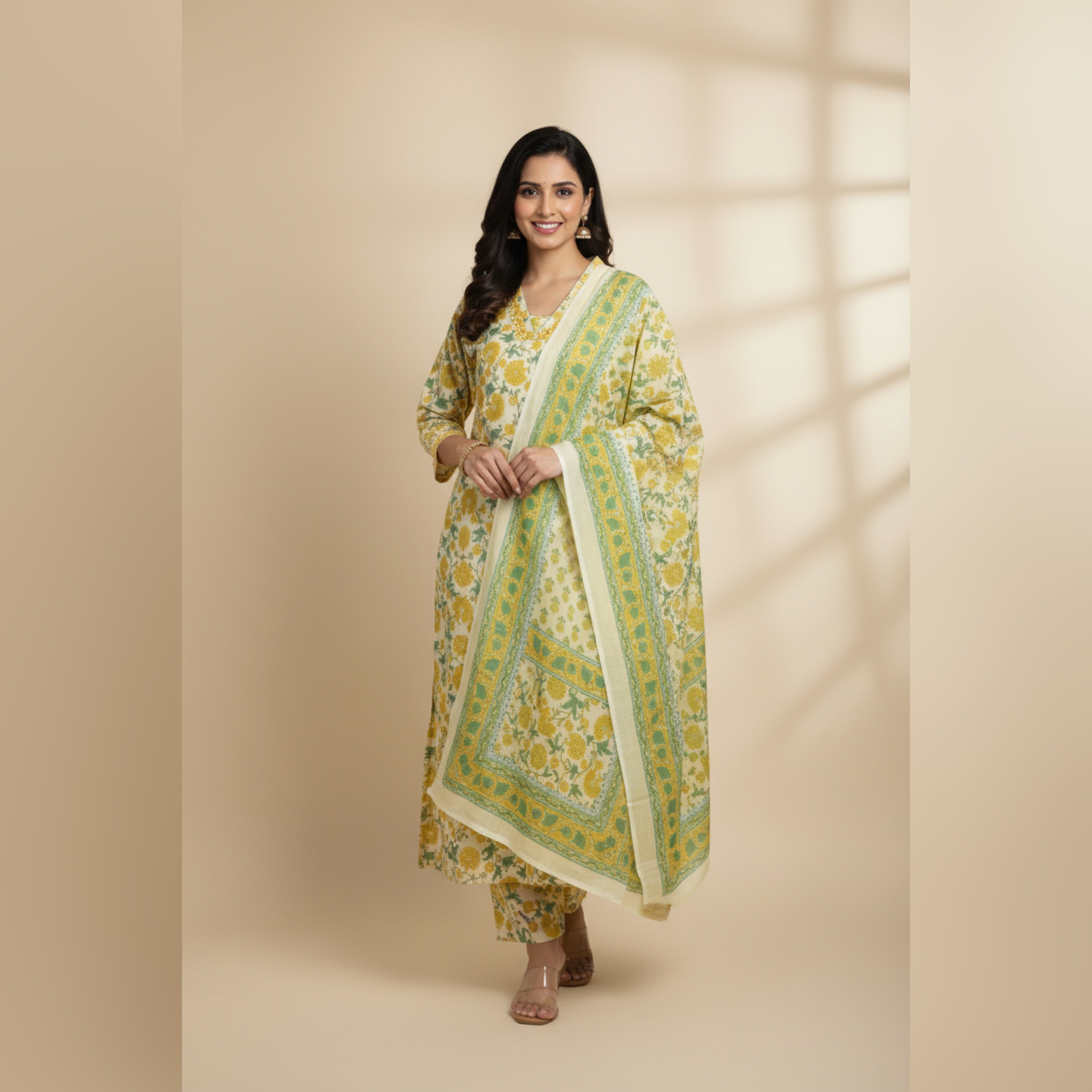 VPPA Women kurta with pant & dhupatta, 3 piece set kurta
