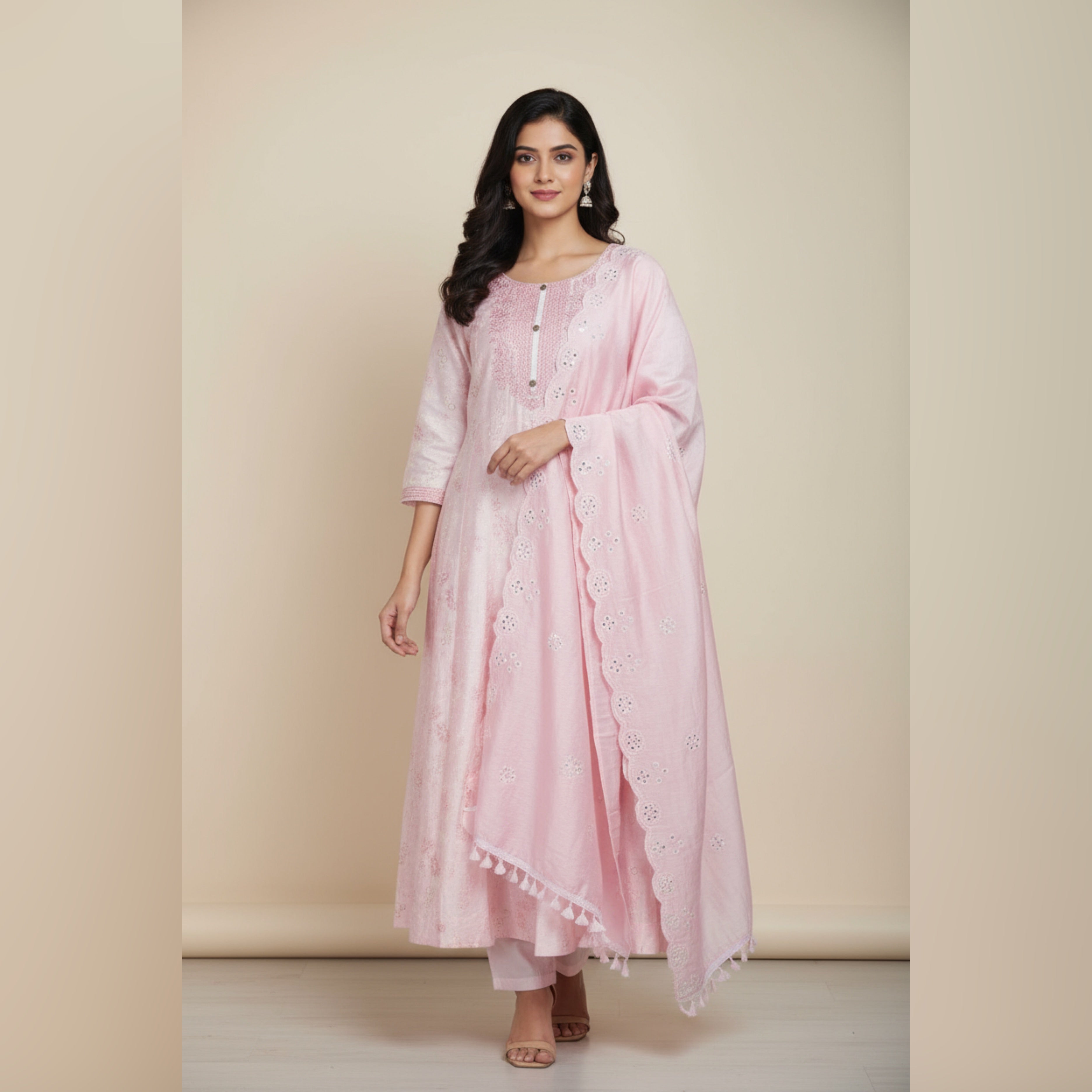 VPPA Women grand kurta & Pant with grand dupatta, 3 piece set kurtha