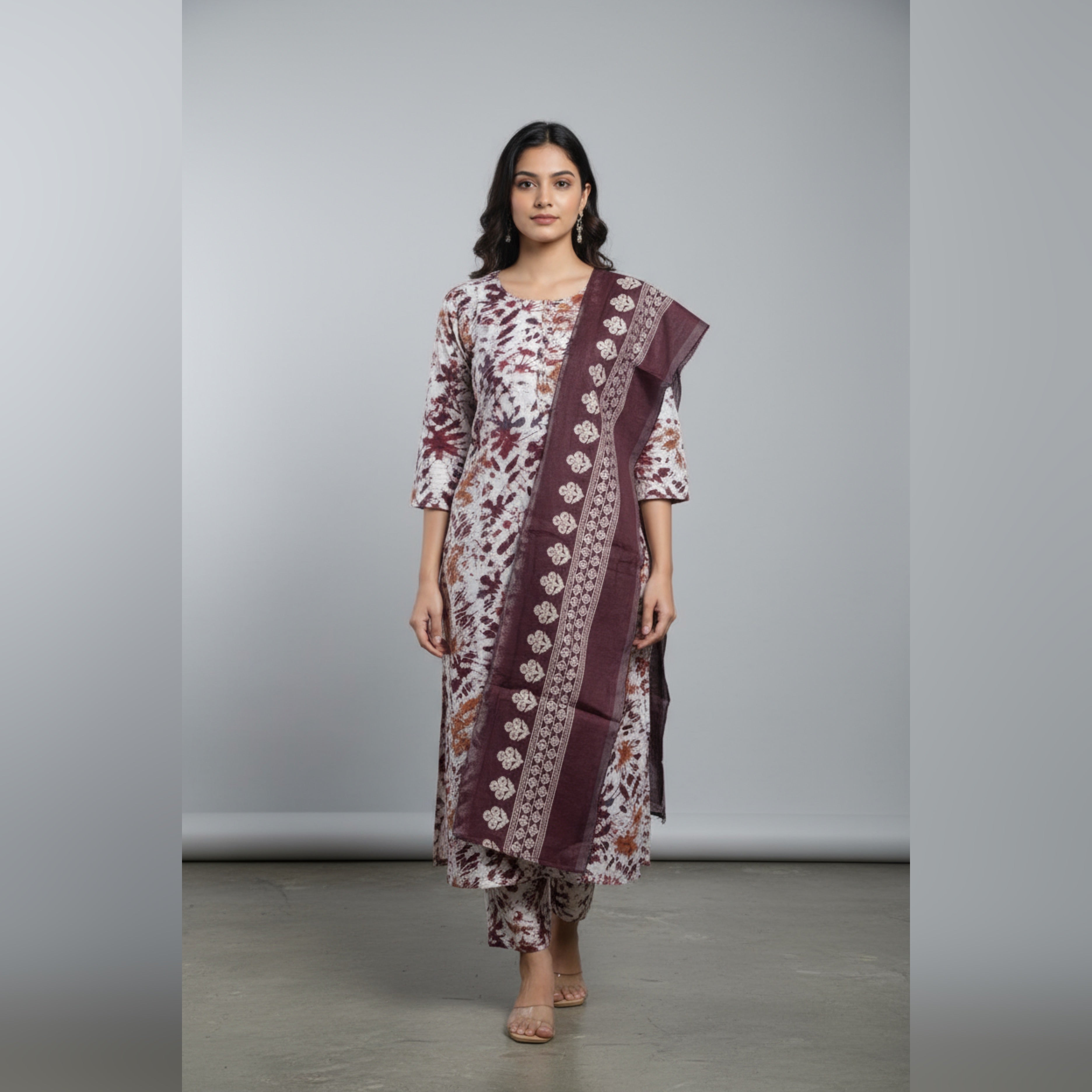 VPPA Women kurta & Pant with grand dupatta, 3 piece set kurtha