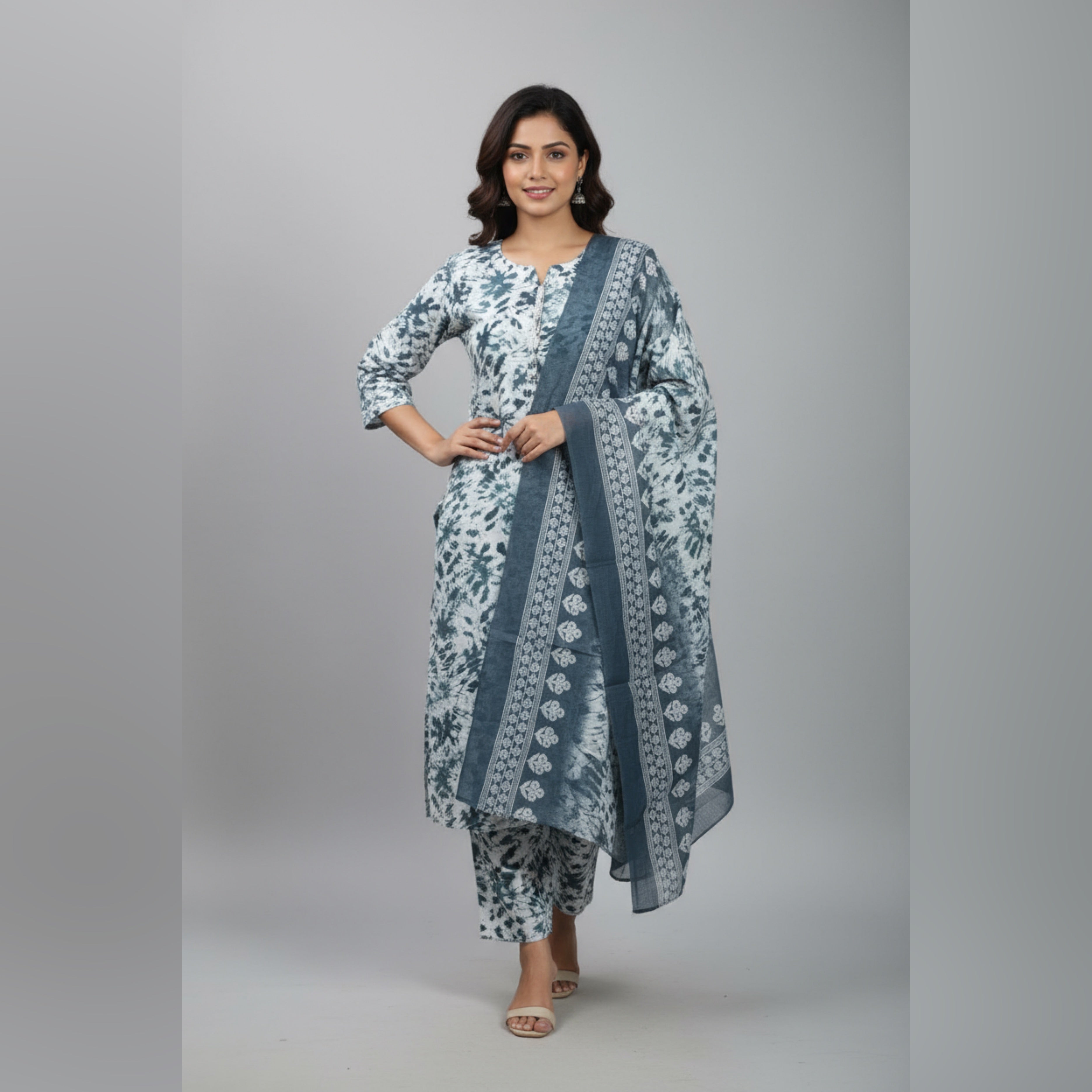 VPPA Women kurta & Pant with grand dupatta, 3 piece set kurtha