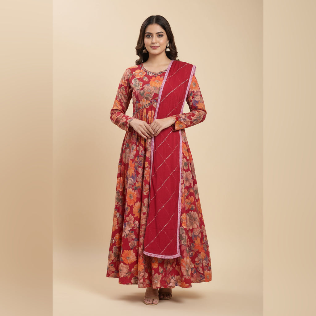 VPPA Women grand kurta & Pant with grand dupatta, 3 piece set kurtha