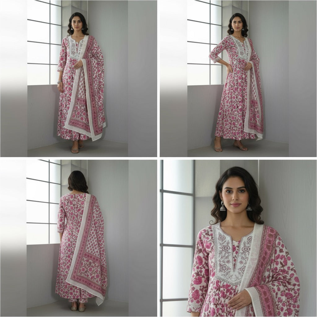 VPPA Women kurta with pant & dhupatta, 3 piece set kurta