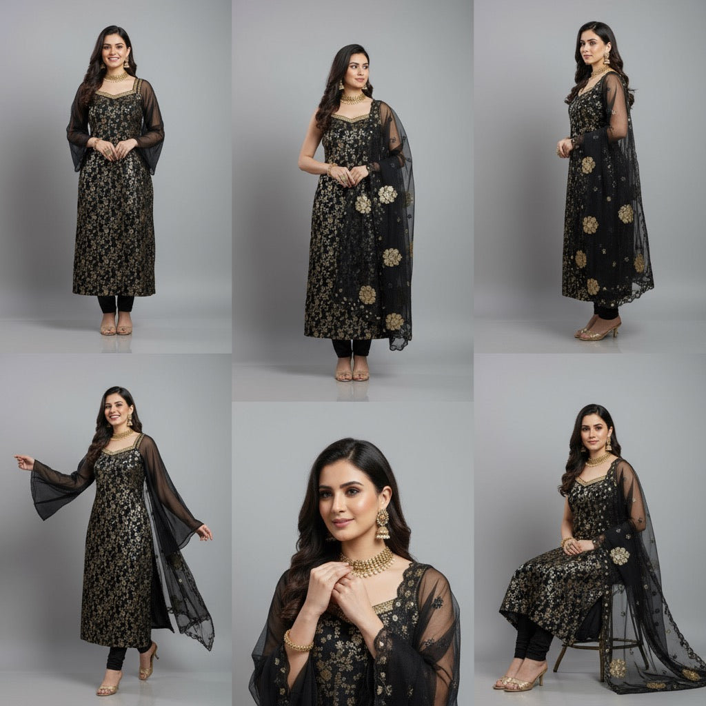 VPPA Women kurta with pant & grand dhupatta, 3 piece set kurta