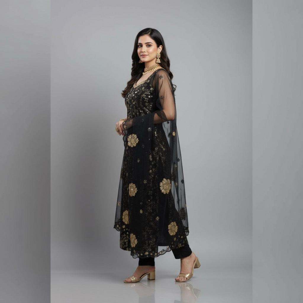 VPPA Women kurta with pant & grand dhupatta, 3 piece set kurta