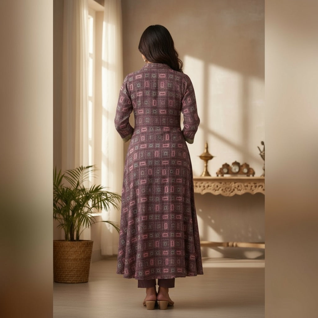 VPPA Women collar kurta & Pant with, 2 piece set kurtha