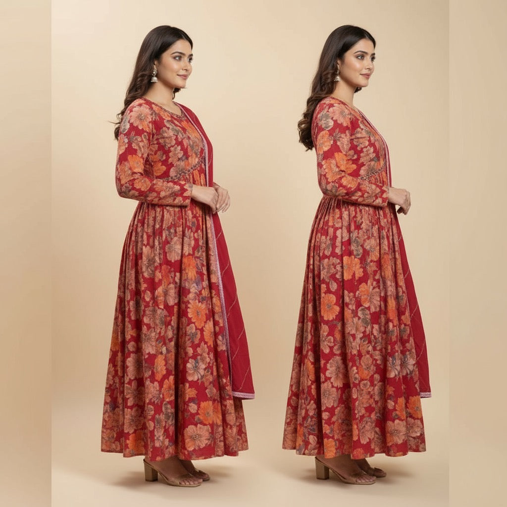 VPPA Women grand kurta & Pant with grand dupatta, 3 piece set kurtha