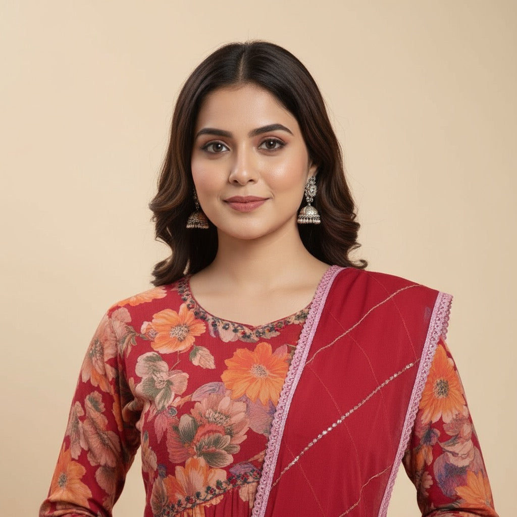 VPPA Women grand kurta & Pant with grand dupatta, 3 piece set kurtha